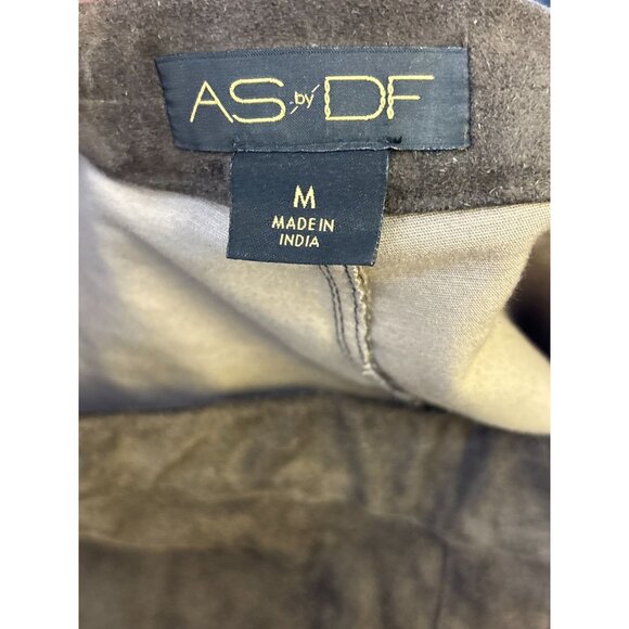 AS By DF Suede Slim-Fit Brown Pants M - Picture 7 of 7